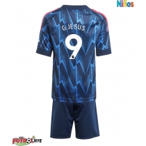 Camiseta Arsenal Gabriel Jesus #9 Visitante Equipación para niños 2025-26 manga corta (+ pantalones cortos)